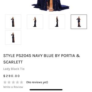 Portia and Scarlett Navy Blue Sequin Gown